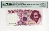ITALY 50000 LIRE 1984-1986 PMG 64 EPQ 110,00 EUR  + 15,00 EUR frais d'envoi