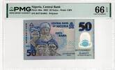 NIGERIA 50 NAIRA 2023 PMG 66 EPQ 25,00 EUR  + 15,00 EUR frais d'envoi