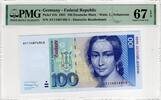 GERMANY 100 MARK 1991 AY PMG 67 EPQ 400,00 EUR  + 15,00 EUR frais d'envoi