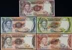 SWAZILAND 1,2,5,10,20 Emalangeni 1974 SPECIMEN UNC 150,00 EUR  + 15,00 EUR frais d'envoi