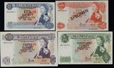 MAURITIUS 5,10,25,50 RUPEES SPECIMEN UNC 200,00 EUR  + 15,00 EUR frais d'envoi