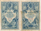 AUSTRIA 1 GULDEN = 1 FORINT 1888 IV 50,00 EUR  + 15,00 EUR frais d'envoi