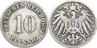 DEUTSCHLAND 10 Pfennig J 13 Kursmünze, großer Adler -