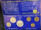 ARGENTINIEN 6170 Pesos World Cup Soccer Münzen in der OVP -
