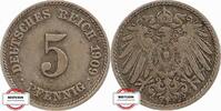 KAISERREICH 5 Pfennig J 12 - Kursmünze aus dem Kaiserreich -