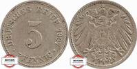 KAISERREICH 5 Pfennig J 12 - Kursmünze aus dem Kaiserreich -