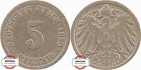 KAISERREICH 5 Pfennig J 12 - Kursmünze aus dem Kaiserreich -