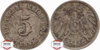 KAISERREICH 5 Pfennig J 12 - Kursmünze aus dem Kaiserreich -