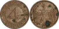 WEIMARER REPUBLIK 4 Pfennig J 315 - wurde nur 1932 geprägt -