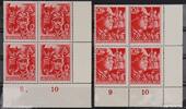 Dritte Reich 8x 12+38 Pfennig Parteiformation SA und SS - Viererbogen -