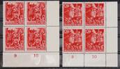 Dritte Reich 8x 12+38 Pfennig Parteiformation SA und SS - Viererbogen -