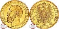 BADEN 10 Mark 1872 G J 183 - geprägt unter Großherzog Friedrich I. SUP