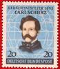 BUND 20 Pfennig Michel 155 - 100. Jahrestag der Landung von Carl Schurz in Amerika -