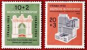 BUND 10+2/20+3 Pfennig Michel 171-172 - Internationale Briefmarkenausstellung -