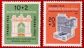 BUND 10+2/20+3 Pfennig Michel 171-172 - Internationale Briefmarkenausstellung -