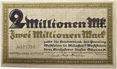 MÜNSTER 2 x 2 Millionen Mark NOTGELD Münster 37753+4 I 58,00 EUR  + 10,00 EUR frais d'envoi