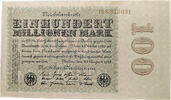 WEIMAR 100 Millionen Mark WEIMAR 100 Millionen Mark 1923 KN 373631 -