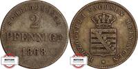 SACHSEN-MEININGEN 2 Pfennige 1868 AKS 220 - Herzog Georg II. SS 9,80 EUR9,31 EUR  + 10,00 EUR frais d'envoi