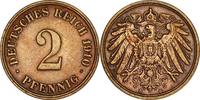 DEUTSCHLAND 2 Pfennig J 11 - Kursmünze aus dem Kaiserreich -
