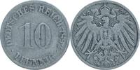 DEUTSCHLAND 10 Pfennig J 13 - Kursmünze aus dem Kaiserreich -