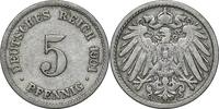 DEUTSCHLAND 5 Pfennig J 12 - Kursmünze aus dem Kaiserreich -