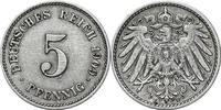 DEUTSCHLAND 5 Pfennig J 12 - Kursmünze aus dem Kaiserreich -