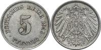DEUTSCHLAND 5 Pfennig J 12 - Kursmünze aus dem Kaiserreich -