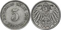 DEUTSCHLAND 5 Pfennig J 12 - Kursmünze aus dem Kaiserreich -