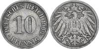 DEUTSCHLAND 10 Pfennig J 13 - Kursmünze aus dem Kaiserreich -