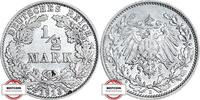 KAISERREICH 1/2 Mark J 16 - Kursmünze aus dem Kaiserreich -