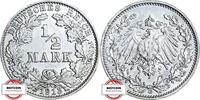 KAISERREICH 1/2 Mark J 16 - Kursmünze aus dem Kaiserreich -