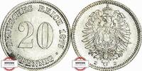 DEUTSCHLAND 20 Pfennig J 5 Kursmünze aus dem Kaiserreich -