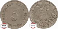 KAISERREICH 5 Pfennig J 12 - Kursmünze aus dem Kaiserreich -