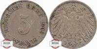 KAISERREICH 5 Pfennig J 12 - Kursmünze aus dem Kaiserreich -