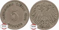 KAISERREICH 5 Pfennig J 12 - Kursmünze aus dem Kaiserreich -