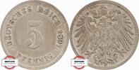 KAISERREICH 5 Pfennig J 12 - Kursmünze aus dem Kaiserreich -