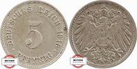 KAISERREICH 5 Pfennig J 12 - Kursmünze aus dem Kaiserreich -