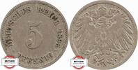 KAISERREICH 5 Pfennig J 12 - Kursmünze aus dem Kaiserreich -