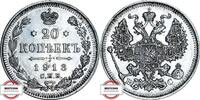 RUSSLAND Bitkin 115 - Kursmünze 20 Kopeken 1913 VZ-STG