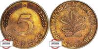 5 Pfennig 1967 G BRD J 382 - Kursmünze VZ+