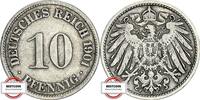 DEUTSCHLAND 10 Pfennig J 13 - Kursmünze aus dem Kaiserreich -