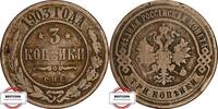 RUSSLAND KM 11.2 - Kursmünze 3 Kopeken 1903 S+