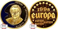 FINNLAND Europa-Medaille Martti Ahtisaari - vergoldet -