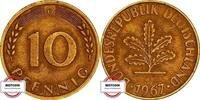BRD 10 Pfennig 1967 G J 383 - Kursmünze SS 9,80 EUR9,31 EUR prix TTC + 10,00 EUR frais d'envoi