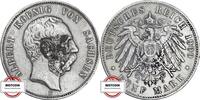 SACHSEN 5 Mark J 125 - König Albert -