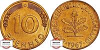 BRD 10 Pfennig 1967 G J 383 - Kursmünze VZ 28,80 EUR27,36 EUR  + 10,00 EUR frais d'envoi