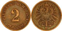 KAISERREICH 2 Pfennig J 2 - Kursmünze aus dem Kaiserreich -