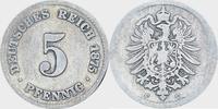 KAISERREICH 5 Pfennig J 3 - Kursmünze aus dem Kaiserreich -