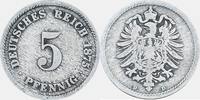 KAISERREICH 5 Pfennig J 3 - Kursmünze aus dem Kaiserreich -