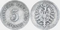 KAISERREICH 5 Pfennig J 3 - Kursmünze aus dem Kaiserreich -